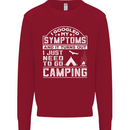 Symptoms I Just Need to Go Camping Funny Kids Sweatshirt Jumper Red