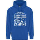 Symptoms I Just Need to Go Camping Funny Mens 80% Cotton Hoodie Royal Blue