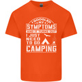 Symptoms I Just Need to Go Camping Funny Mens Cotton T-Shirt Tee Top Orange