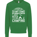 Symptoms I Just Need to Go Camping Funny Mens Sweatshirt Jumper Irish Green