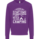 Symptoms I Just Need to Go Camping Funny Mens Sweatshirt Jumper Purple