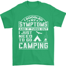 Symptoms I Just Need to Go Camping Funny Mens T-Shirt Cotton Gildan Irish Green