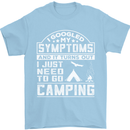 Symptoms I Just Need to Go Camping Funny Mens T-Shirt Cotton Gildan Light Blue
