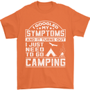 Symptoms I Just Need to Go Camping Funny Mens T-Shirt Cotton Gildan Orange