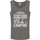 Symptoms I Just Need to Go Camping Funny Mens Vest Tank Top Charcoal