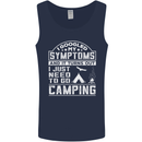 Symptoms I Just Need to Go Camping Funny Mens Vest Tank Top Navy Blue