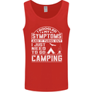 Symptoms I Just Need to Go Camping Funny Mens Vest Tank Top Red