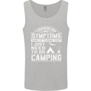 Symptoms I Just Need to Go Camping Funny Mens Vest Tank Top Sports Grey
