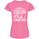Symptoms I Just Need to Go Camping Funny Womens Petite Cut T-Shirt Azalea