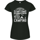 Symptoms I Just Need to Go Camping Funny Womens Petite Cut T-Shirt Black
