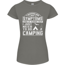 Symptoms I Just Need to Go Camping Funny Womens Petite Cut T-Shirt Charcoal