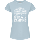 Symptoms I Just Need to Go Camping Funny Womens Petite Cut T-Shirt Light Blue
