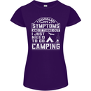 Symptoms I Just Need to Go Camping Funny Womens Petite Cut T-Shirt Purple