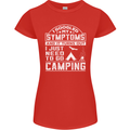 Symptoms I Just Need to Go Camping Funny Womens Petite Cut T-Shirt Red