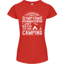 Symptoms I Just Need to Go Camping Funny Womens Petite Cut T-Shirt Red