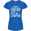 Symptoms I Just Need to Go Camping Funny Womens Petite Cut T-Shirt Royal Blue