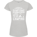 Symptoms I Just Need to Go Camping Funny Womens Petite Cut T-Shirt Sports Grey