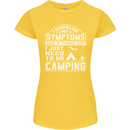 Symptoms I Just Need to Go Camping Funny Womens Petite Cut T-Shirt Yellow