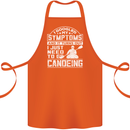 Symptoms I Just Need to Go Canoeing Funny Cotton Apron 100% Organic Orange