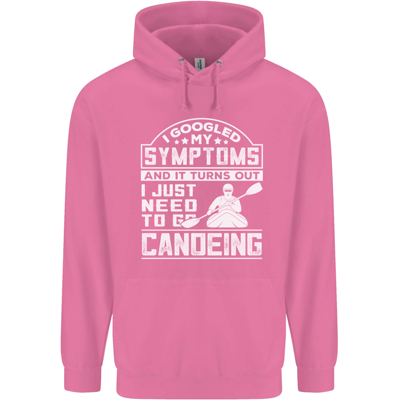 Symptoms I Just Need to Go Canoeing Funny Mens 80% Cotton Hoodie Azelea
