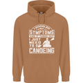 Symptoms I Just Need to Go Canoeing Funny Mens 80% Cotton Hoodie Caramel Latte