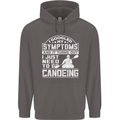 Symptoms I Just Need to Go Canoeing Funny Mens 80% Cotton Hoodie Charcoal