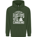 Symptoms I Just Need to Go Canoeing Funny Mens 80% Cotton Hoodie Forest Green