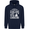 Symptoms I Just Need to Go Canoeing Funny Mens 80% Cotton Hoodie Navy Blue