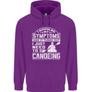 Symptoms I Just Need to Go Canoeing Funny Mens 80% Cotton Hoodie Purple