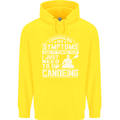 Symptoms I Just Need to Go Canoeing Funny Mens 80% Cotton Hoodie Yellow