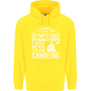 Symptoms I Just Need to Go Canoeing Funny Mens 80% Cotton Hoodie Yellow