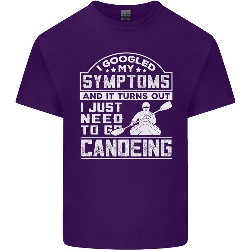 Symptoms I Just Need to Go Canoeing Funny Mens Cotton T-Shirt Tee Top Purple