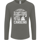 Symptoms I Just Need to Go Canoeing Funny Mens Long Sleeve T-Shirt Charcoal