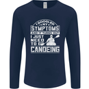 Symptoms I Just Need to Go Canoeing Funny Mens Long Sleeve T-Shirt Navy Blue