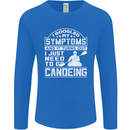Symptoms I Just Need to Go Canoeing Funny Mens Long Sleeve T-Shirt Royal Blue