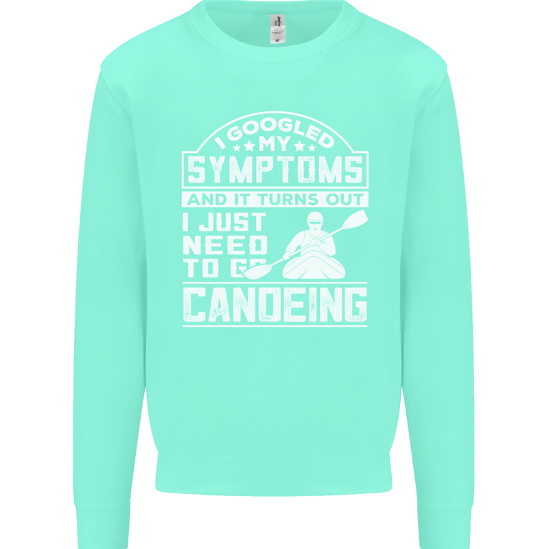 Symptoms I Just Need to Go Canoeing Funny Mens Sweatshirt Jumper Peppermint