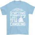Symptoms I Just Need to Go Canoeing Funny Mens T-Shirt Cotton Gildan Light Blue