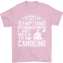 Symptoms I Just Need to Go Canoeing Funny Mens T-Shirt Cotton Gildan Light Pink