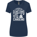 Symptoms I Just Need to Go Canoeing Funny Womens Wider Cut T-Shirt Navy Blue