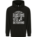Symptoms I Just Need to Go Skydiving Funny Childrens Kids Hoodie Black