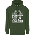 Symptoms I Just Need to Go Skydiving Funny Childrens Kids Hoodie Forest Green