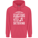 Symptoms I Just Need to Go Skydiving Funny Childrens Kids Hoodie Heliconia