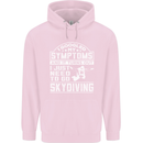 Symptoms I Just Need to Go Skydiving Funny Childrens Kids Hoodie Light Pink
