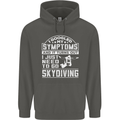 Symptoms I Just Need to Go Skydiving Funny Childrens Kids Hoodie Storm Grey