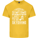 Symptoms I Just Need to Go Skydiving Funny Kids T-Shirt Childrens Yellow