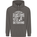 Symptoms I Just Need to Go Skydiving Funny Mens 80% Cotton Hoodie Charcoal