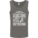 Symptoms I Just Need to Go Skydiving Funny Mens Vest Tank Top Charcoal