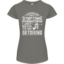 Symptoms I Just Need to Go Skydiving Funny Womens Petite Cut T-Shirt Charcoal