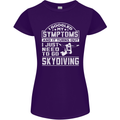 Symptoms I Just Need to Go Skydiving Funny Womens Petite Cut T-Shirt Purple