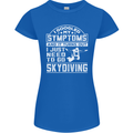 Symptoms I Just Need to Go Skydiving Funny Womens Petite Cut T-Shirt Royal Blue